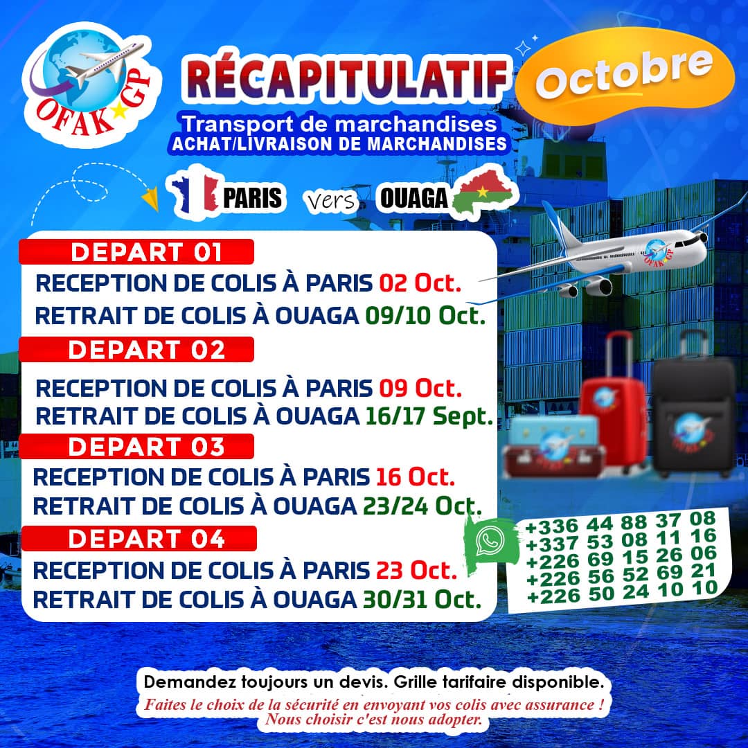 calendrier du mois d'octobre 2024